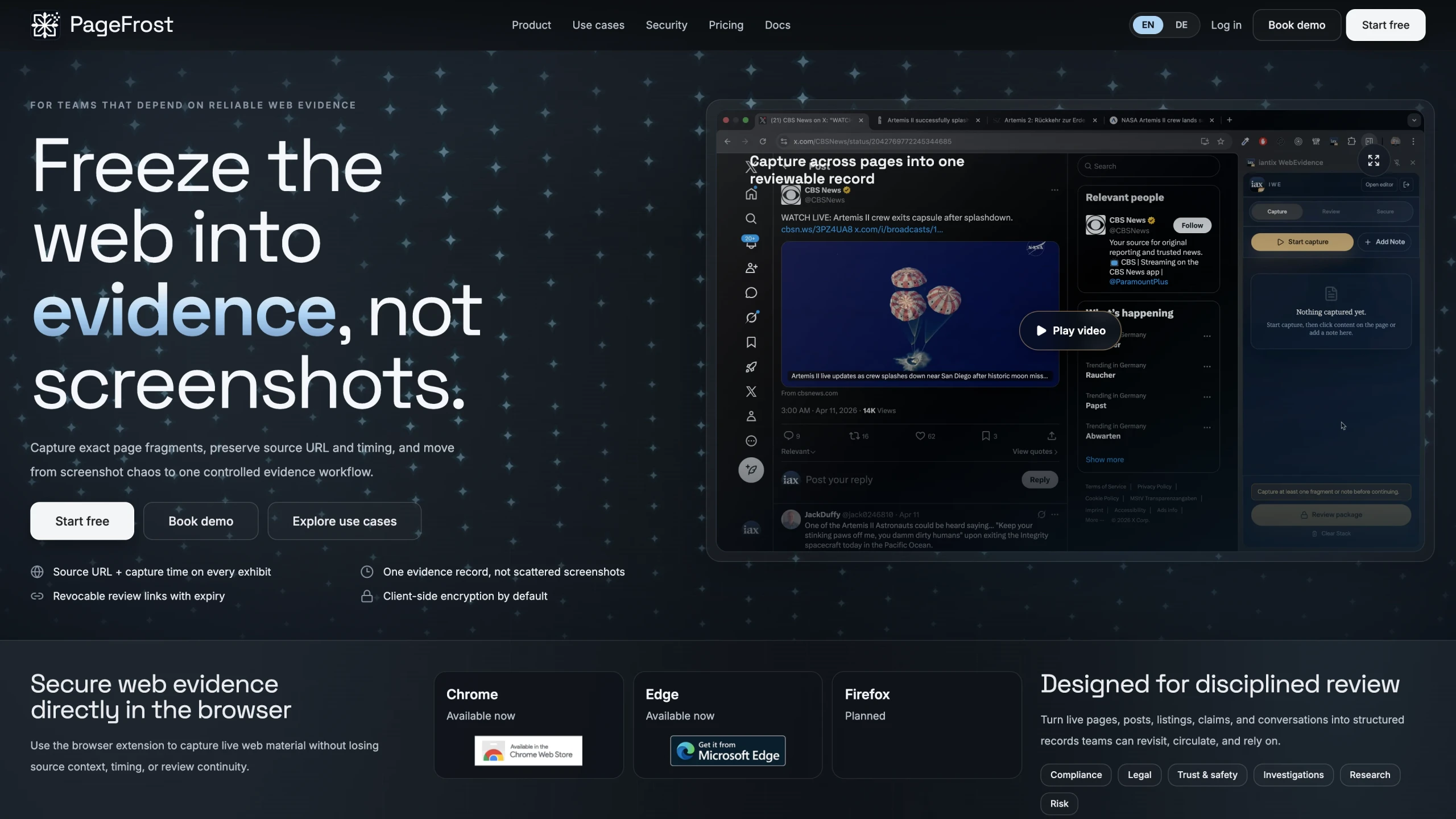 Landing page
